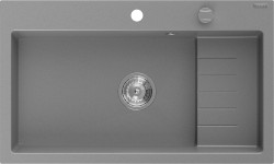 MEXEN - Omar granitový drez 800 x 480 mm, sivá, sifón chróm (6520801005-71)