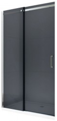 MEXEN - OMEGA posuvné dvere 140x190 cm 8 mm chróm, grey so sadou pre niku (825-140-000-01-40)