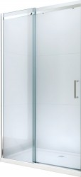 MEXEN - Omega posuvné sprchové dvere 140 cm, transparent, chróm so sadou pre niku (825-140-000-01-00)