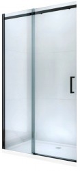 MEXEN - Omega posuvné sprchové dvere 160, transparent, čierna so sadou pre niku (825-160-000-70-00)