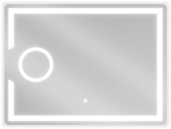 MEXEN - Onyx zrkadlo s osvetlením s kozmetickým zrkadlom 80 x 60 cm, LED 600 (9813-080-060-611-00)