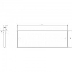 MEXEN - Orio čelo pre kúpeľňovú skrinku 60 x 20, biela lesk (91A10-0600-235-1-00)
