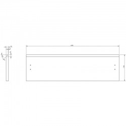 MEXEN - Orio čelo pre kúpeľňovú skrinku 70 x 20, biela lesk (91A10-0700-235-1-00)