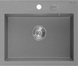 MEXEN - Oscar granitový drez 580 x 490 mm, sivá, sifón chróm (6519581000-71)