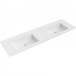 MEXEN - Otis dvojumývadlo zapustené do dosky 161 x 46,5, biela mat (25181601D)