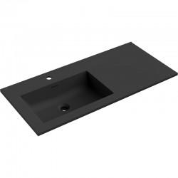 MEXEN - Otis umývadlo zapustené do dosky ľavá 101 x 46,5, čierna mat (25181071L)