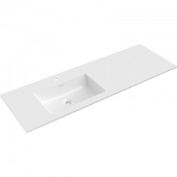 MEXEN - Otis umývadlo zapustené do dosky ľavá 141 x 46,5, biela lesk (25181400L)