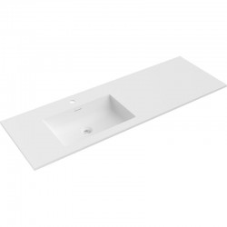 MEXEN - Otis umývadlo zapustené do dosky ľavá 141 x 46,5, biela mat (25181401L)