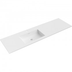 MEXEN - Otis umývadlo zapustené do dosky ľavá 161 x 46,5, biela mat (25181601L)