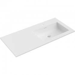 MEXEN - Otis umývadlo zapustené do dosky pravá 101 x 46,5, biela mat (25181001P)