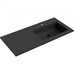 MEXEN - Otis umývadlo zapustené do dosky pravá 101 x 46,5, čierna mat (25181071P)