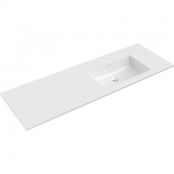 MEXEN - Otis umývadlo zapustené do dosky pravá 141 x 46,5, biela lesk (25181400P)