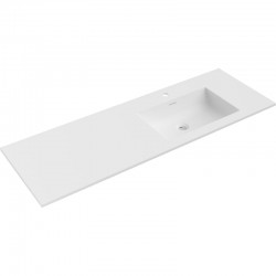MEXEN - Otis umývadlo zapustené do dosky pravá 141 x 46,5, biela mat (25181401P)