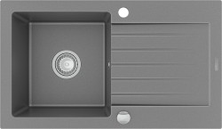 MEXEN - Pablo granitový drez 1 s odkvapkávačom 752x436 mm, sivá (6510751010-71)