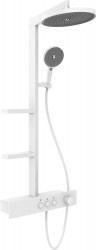 MEXEN - Plex nástenný sprchový set s dažďovou sprchou a batériou, biela (78103-20)