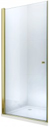 MEXEN - Pretoria sprchové dvere krídlové 70, transparent, zlatý sa stenovým profilom (852-070-000-50-00)
