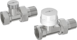 MEXEN - Priame radiátorové ventily, nikl (W914-012-01)