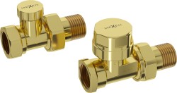 MEXEN - priame radiátorové ventily, zlatá (W902-000-50)