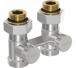 MEXEN - Priamy pripojovací ventil G1/2''*3/4'' nikel (W912-012-01)