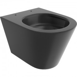 MEXEN - Rico Závesná WC misa Rimless Tornado, čierna mat (3372XX85T)
