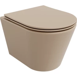 MEXEN - RICO závesná WC misa vrátane sedátka s slow-slim, duroplast, cappuccino mat (30724064)