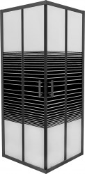 MEXEN - Rio sprchovací kút štvorec 70 x 70, pruhy, čierna (860-070-070-70-20)