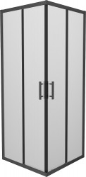 MEXEN - Rio sprchovací kút štvorec 80 x 80, dekor, čierna (860-080-080-70-30)
