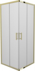 MEXEN - Rio sprchovací kút štvorec 80 x 80, dekor, zlatá (860-080-080-50-30)