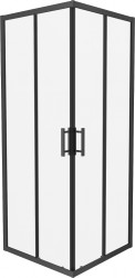 MEXEN - Rio sprchovací kút štvorec 90x90, priehľadná, čierna (860-090-090-70-00)