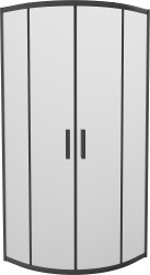 MEXEN - Rio sprchovací kút štvrťkruh 80 x 80, dekor, čierna (863-080-080-70-30)