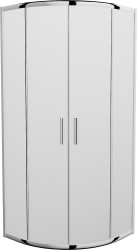 MEXEN - Rio štvrťkruhový sprchovací kút 90x90, mrazené sklo, chróm (863-090-090-01-30)