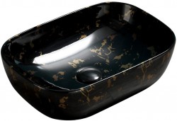 MEXEN - Rita keramické umývadlo na dosku 45 x 32 cm čierny kameň (21084594)