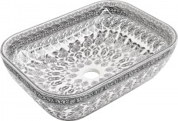 MEXEN - Rita umývadlo na dosku 45 x 32, biela/čierny vzor (21084586)