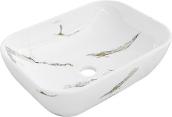 MEXEN - Rita umývadlo na dosku 45 x 32, biely kameň (21084581)