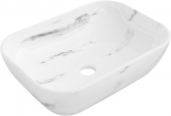 MEXEN - Rita umývadlo na dosku 45 x 32, biely kameň (21084582)