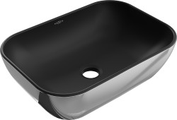 MEXEN - Rita umývadlo na dosku 45 x 32, čierna mat/strieborná (21084574)