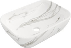 MEXEN - Rita umývadlo na dosku 45 x 32 cm, biely kameň (21084584)