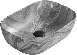 MEXEN - Rita umývadlo na dosku 45x32 cm šedé kameň (21084593)