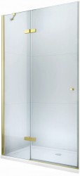 MEXEN - Roma sprchové dvere krídlové 100, transparent, zlatý so stenovým profilom (854-100-000-50-00)