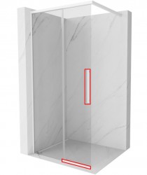 MEXEN - ROX montážna sada pre jedny posuvné dvere, biela (8C0-03-20)