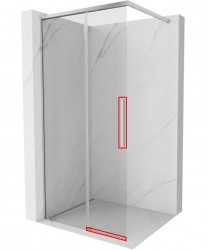 MEXEN - ROX montážna sada pre jedny posuvné dvere, chróm (8C0-03-01)