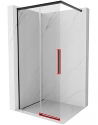 MEXEN - ROX montážna sada pre jedny posuvné dvere, čierna (8C0-03-70)