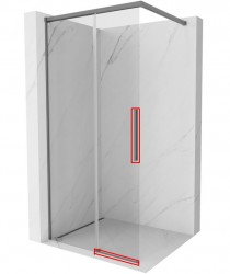 MEXEN - ROX montážna sada pre jedny posuvné dvere, grafit metal (8C0-03-95)