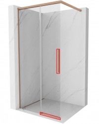 MEXEN - ROX montážna sada pre jedny posuvné dvere, kartáčovaná meď (8C0-03-65)