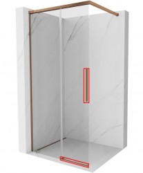 MEXEN - ROX montážna sada pre jedny posuvné dvere, ružové zlato (8C0-03-60)