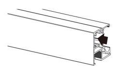 MEXEN - ROX profil vodiacej lišty 200 cm, grafit metal (8C0-06-200-95)