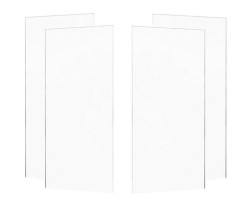 MEXEN - ROX sklo 2D (2s + 2d) 150x150 cm 8mm, trans. (8C9-150-002-00-00)