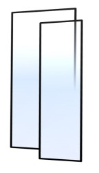 MEXEN - ROX sprchové dvere (s+d) 145x200 cm 8mm, okraj, ľavé (8C2-145-000-00-70-L)