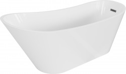 MEXEN/S - Alta voľne stojaca vaňa 170 x 75, biela, sifón a prepad kartáčovaný grafit (52141707500-66)