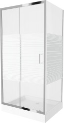 MEXEN/S - Apia Sprchovací kút 120x90, pruhy, chróm + vanička Rio (840-120-090-01-20-4510)